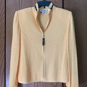 St. John Sport Yellow Full Zip Sweater